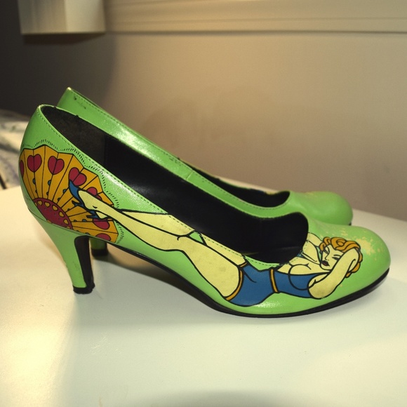 TUK Shoes - TUK Lime Pin-Up Girl Heels